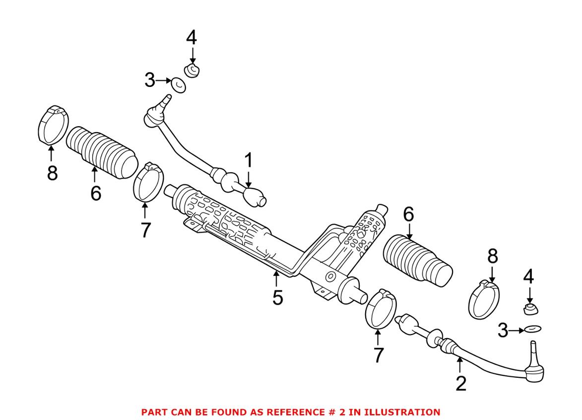 BMW Tie Rod Assembly - Front Driver Side 32111094673